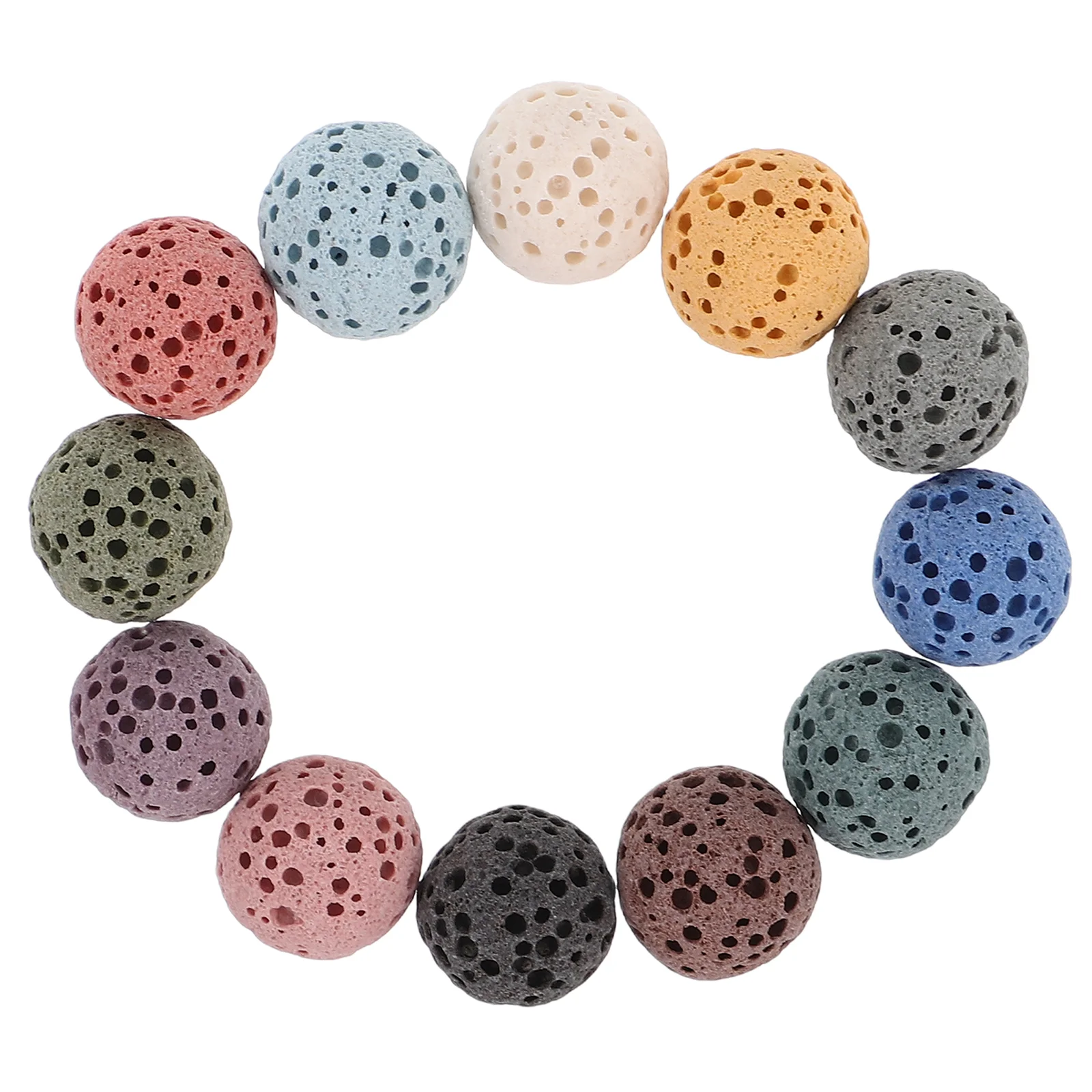 39 Pcs Car Aromatherapy Beads Essential Oil Diffuser Stone Lava Beaded Multicolor Volcanic Rock Unscented