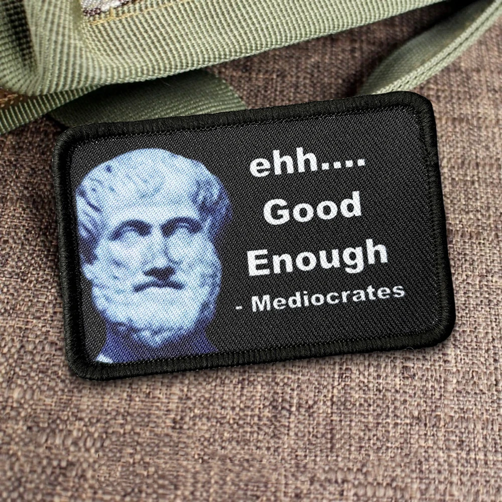 Parche táctico Mediocrates moral eh ya me da suficiente con velcro - imagen 4