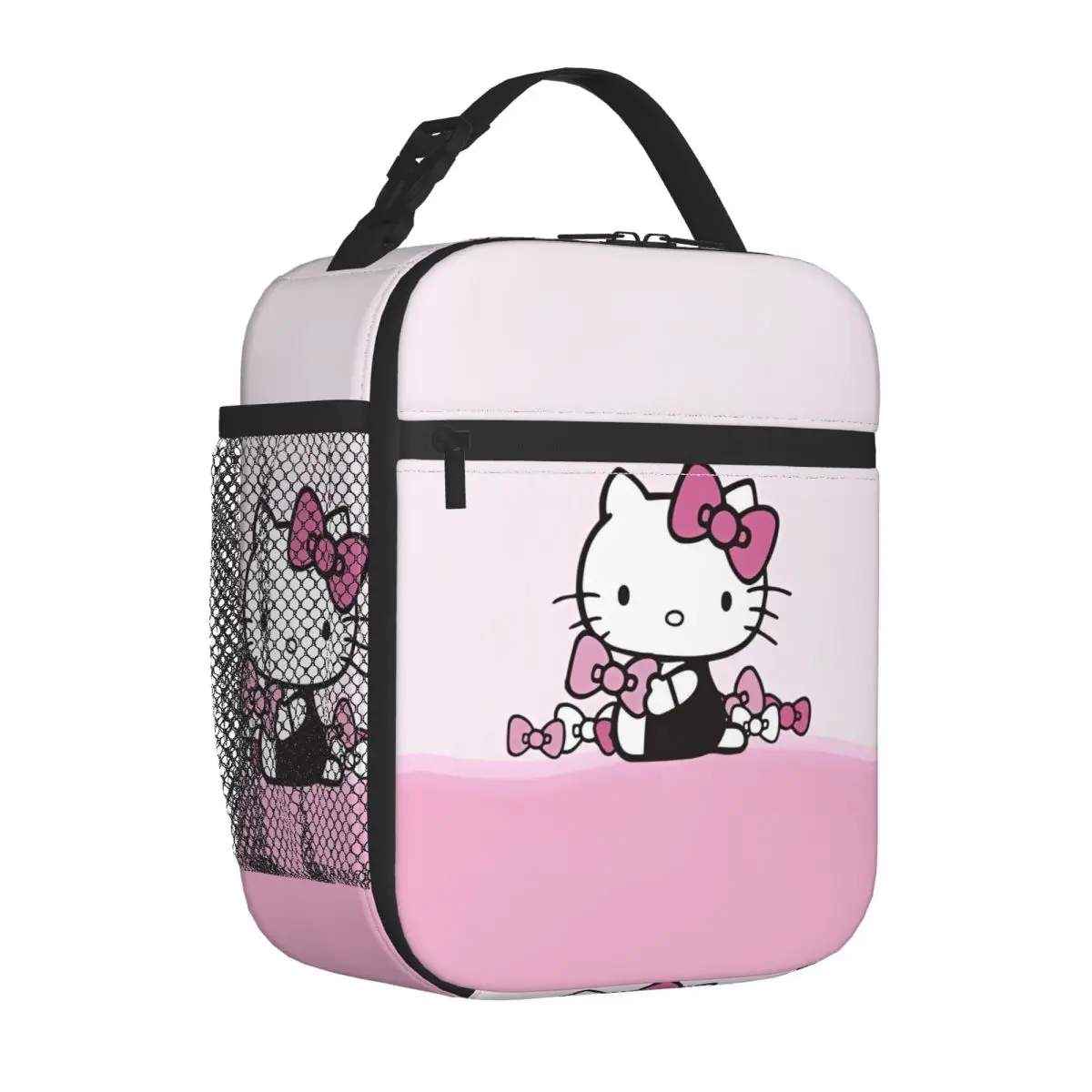 

Hello Kitty, изолированные сумки для обеда с розовым бантом, герметичный контейнер для обеда, термосумка, сумка-тоут, ланч-бокс, сумки для еды на открытом воздухе для колледжа