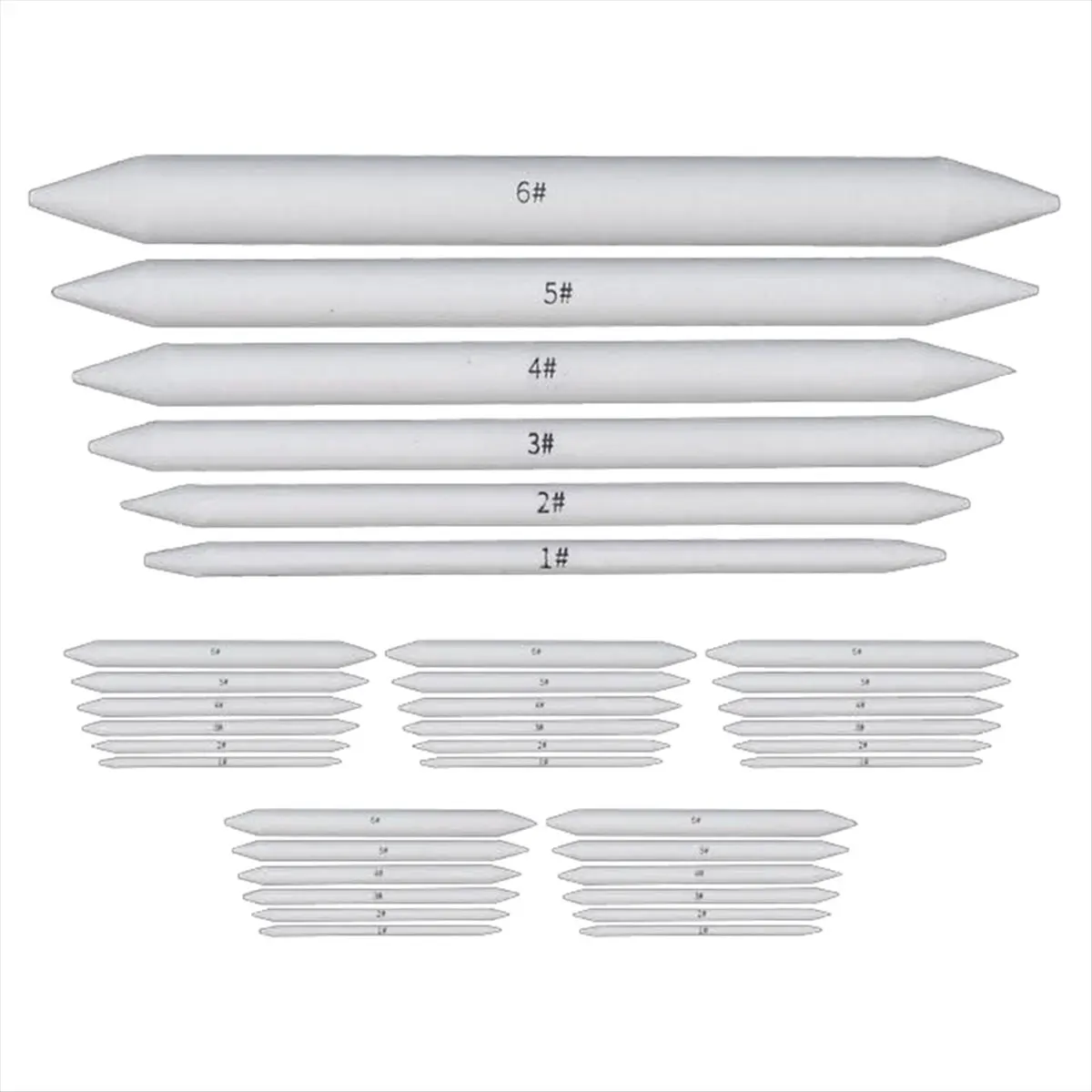 AT16 36Pcs Artist Blending Stump and Tortillion Art Blenders for Student Sketch Drawing