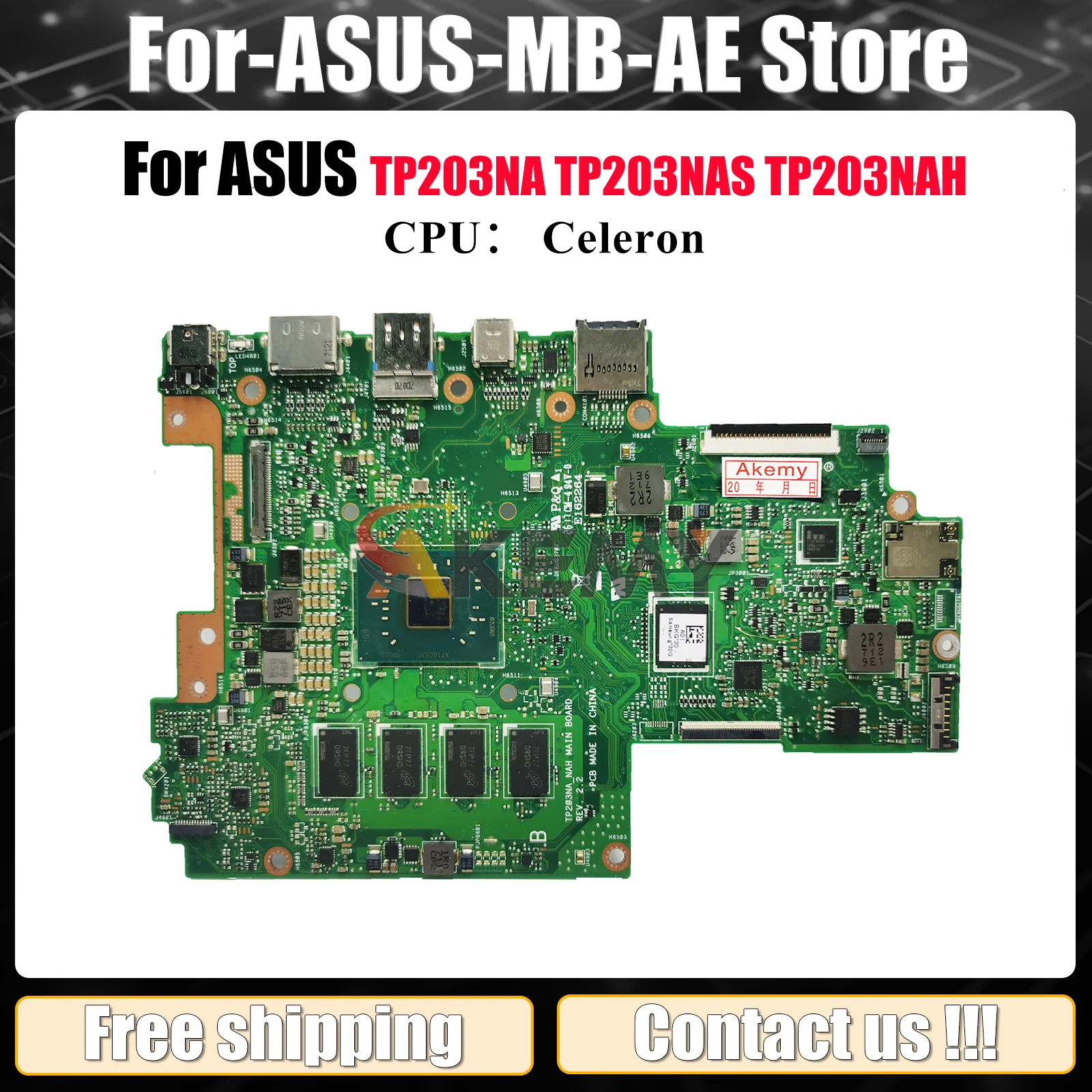 

TP203NA Материнская плата для ноутбука ASUS VivoBook Flip TP203NA TP203N TP203NAH TP203NAS Материнская плата с процессором Celeron 100% tests OK stk
