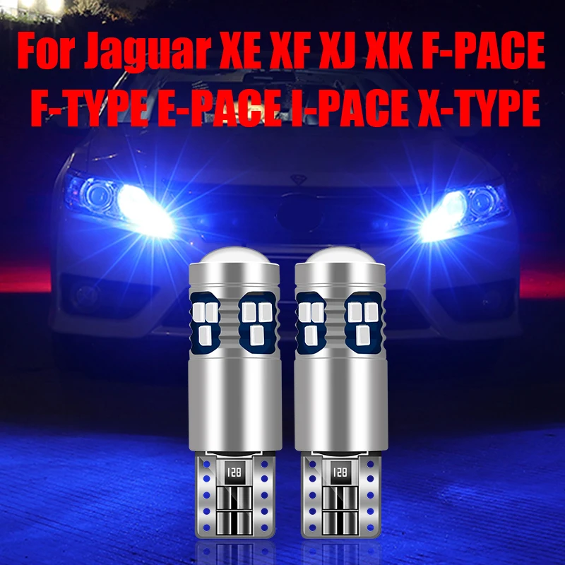 

For Jaguar XE XF XJ XK F-PACE F-TYPE E-PACE I-PACE X-TYPE 2pcs T10 W5W LED Bulbs Car Side Marker Parking Lights Accessories