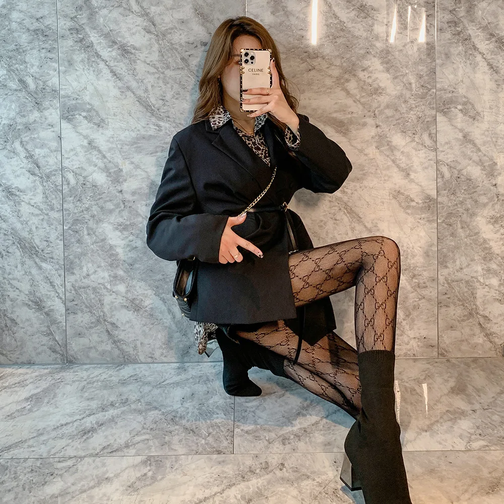 لوليتا تفريغ الدانتيل صافي جوارب المرأة قاعدة طبقة جوارب طويلة مثير الجوف فراشة عقدة صافي الجوارب لينة بلون الجوارب #