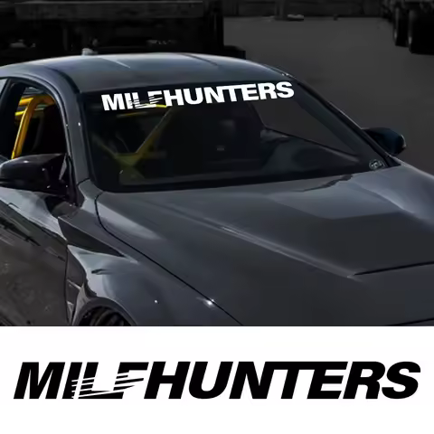 Funny Milfhunters Graphics Stickers Car Vinyl Windshield Window Windscreen Racing Sport Decor Decal Auto Tuning Accessories