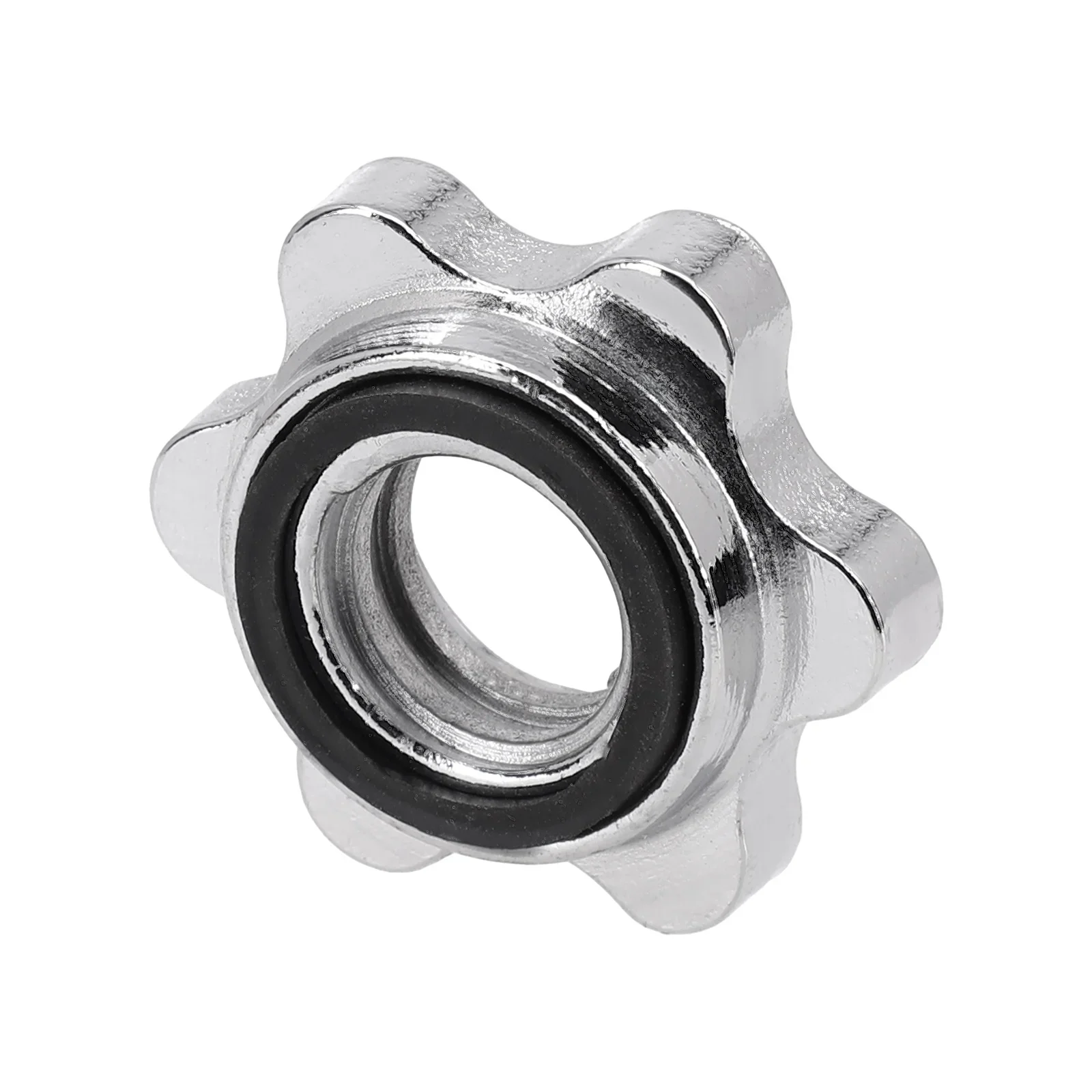 2 Pcs Weight Check Nut Barbell Bar Clips Spin Lock Screw Dumbbell Spinlock Collars Dumbbell Nut Hexagonal Rubber Ring Nut