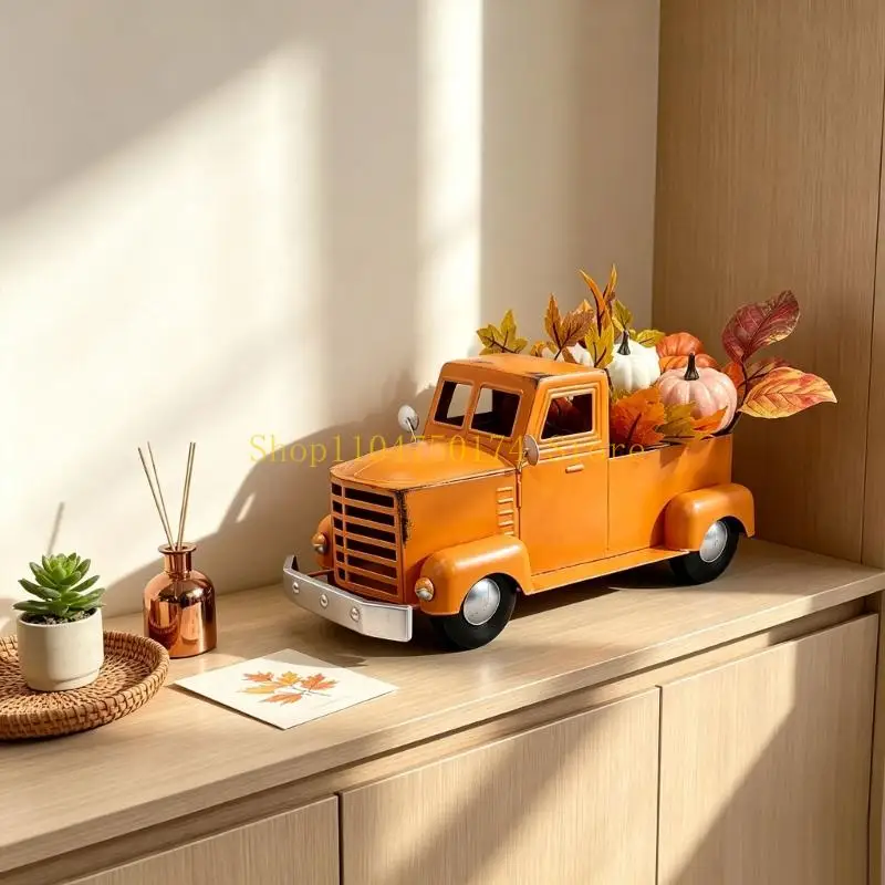 Fall Tiered Tray Decors Fall Pickup Truck Piece Harvest Accent for Entryway Top Sale