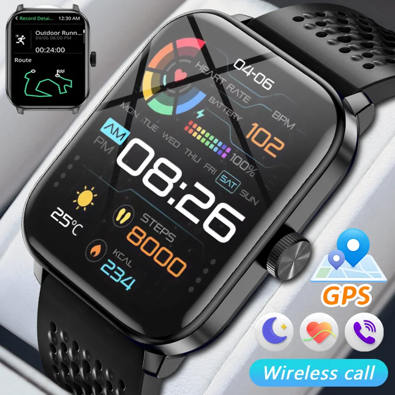

LIGE 2025 New Outdoor Sports Smart Watch Men 1.83" GPS Heart Rate IP68 Waterproof Bluetooth Call Man Smartwatch For Android IOS