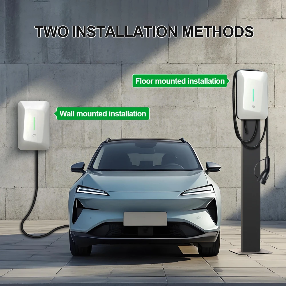 Isigma محطة شحن السيارة الكهربائية Type2 16A 11KW 5m شحن صندوق التوصيل 3 المرحلة محطة شاحن EV #4