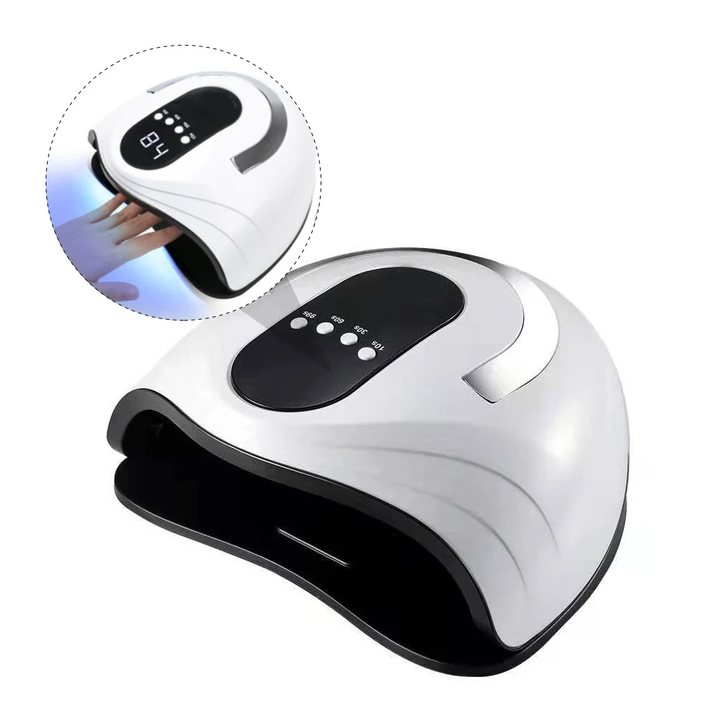 เครื่องอบเล็บ 1 ชิ้น 120 วัตต์ หลอดไฟ LED สำหรับมืออาชีพ อบเจลขัดเงา เครื่องมือทำเล็บ แห้งเร็ว ตั้งเวลาได้ 10 วินาที 30 วินาที 60 วินาที 99 วินาที ปลั๊กแบบอังกฤษ