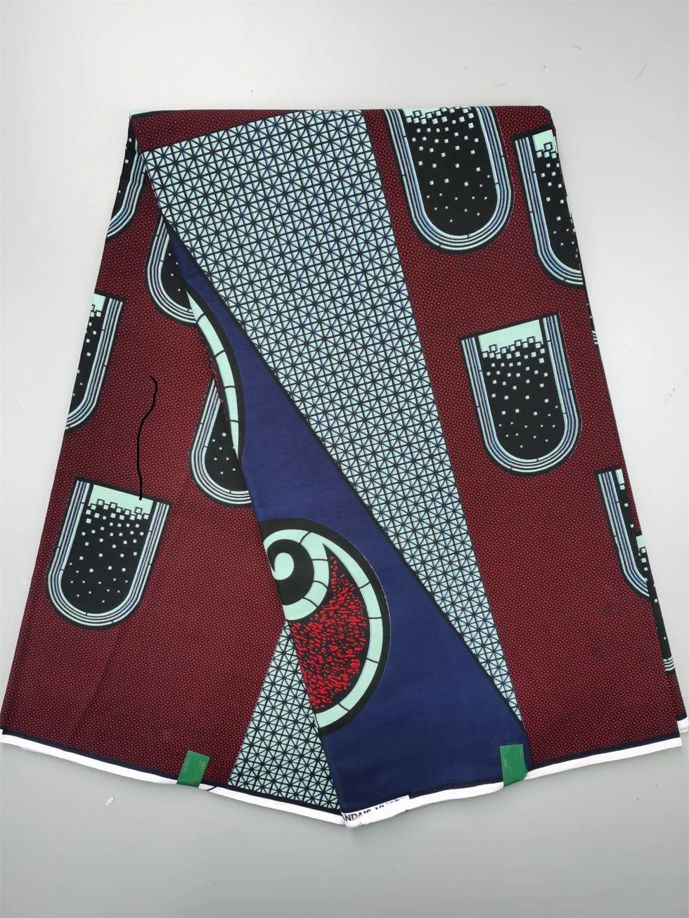 قماش Hollandais الهولندي المطبوع للفستان الكلاسيكي الأفريقي شمع حقيقي مضمون 100% قطن 6 ياردات #3