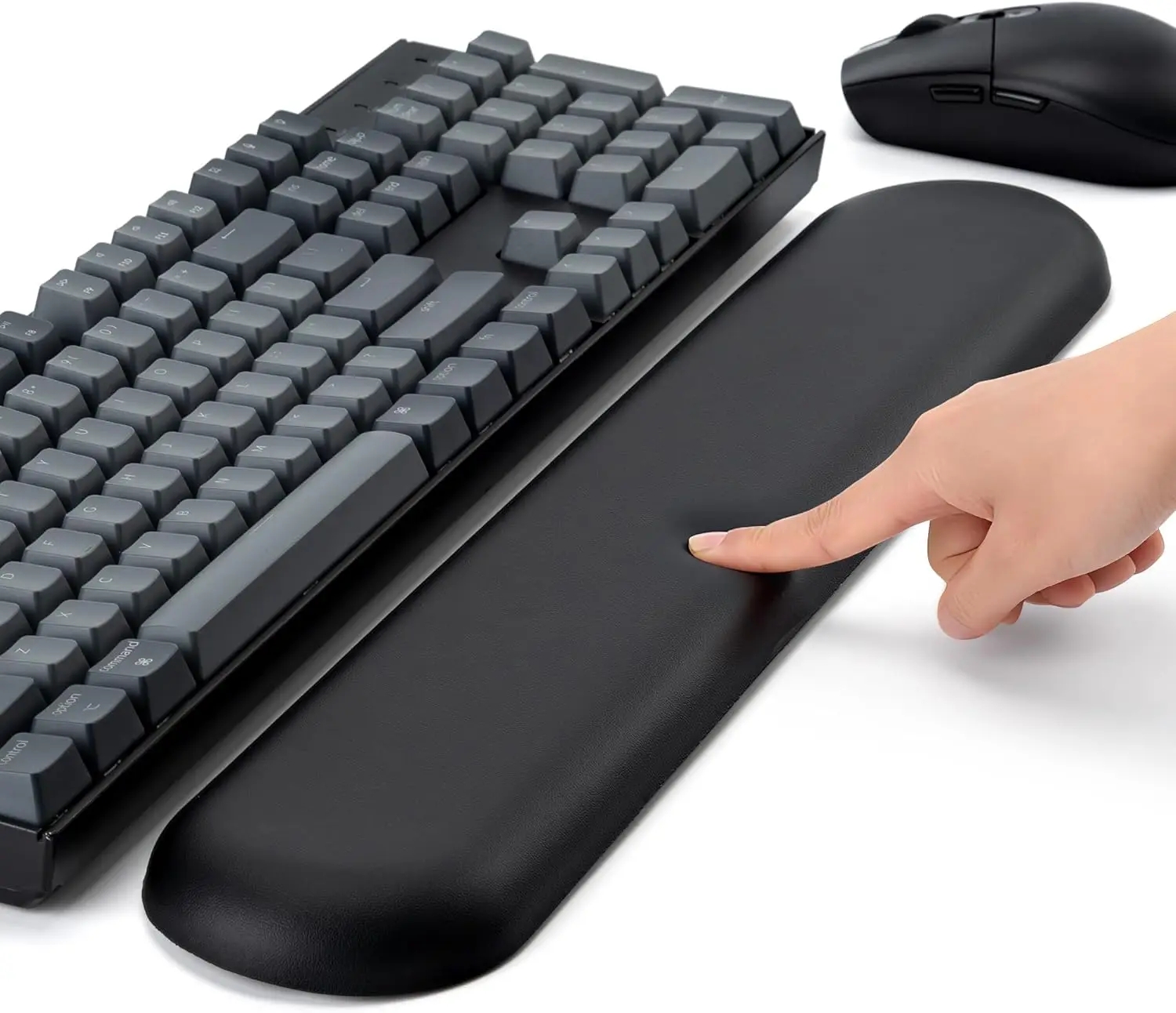 

Ergonomic Keyboard Wrist Rest, Memory Foam Support for Pain Relief, Waterproof & Easy Clean, for Office Gaming (Classic Black)