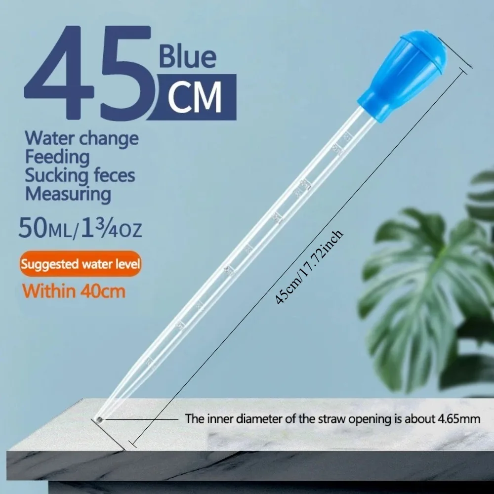 Extended Pipette Cleaner Simple Cleaning Tool Suitable for Aquarium Water Changer Siphon Fish Tank Vacuum 29cm to 45cm Length
