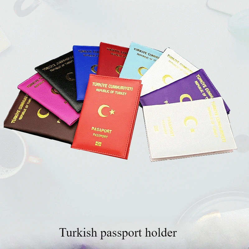 2022 New Creative Multi-functional Travel Turkey Passport Protective Cover PU Material Open Passport Holder Passport Cover