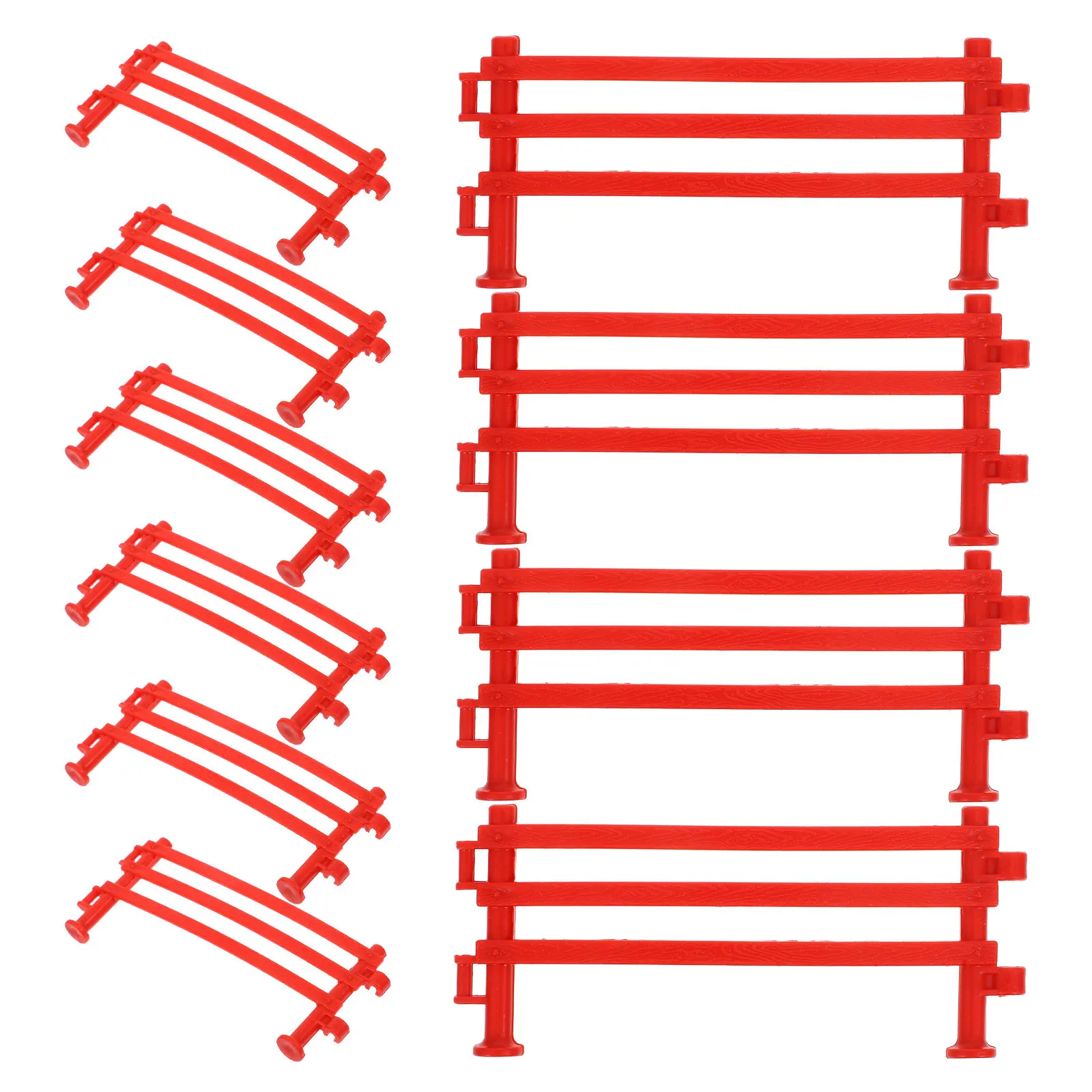 

100Pcs Miniature Picket Fence Panel Farm Animals Horse Barn Playset for Fairy Garden Dollhouse Decorative Accessory