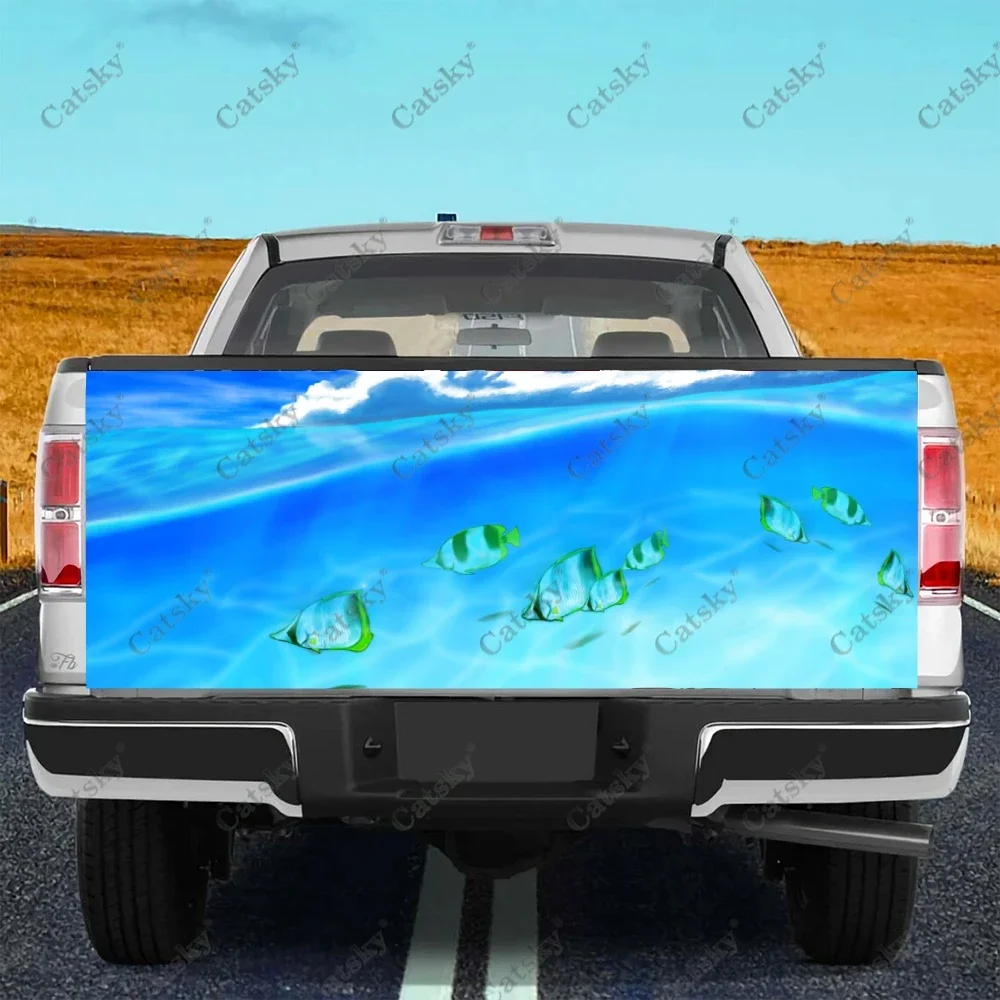 

Animal - Fish Truck Tailgate Sticker Decal Wrap Vinyl High-Definition Print Graphic Suitable for Pickup Trucks Weatherproof