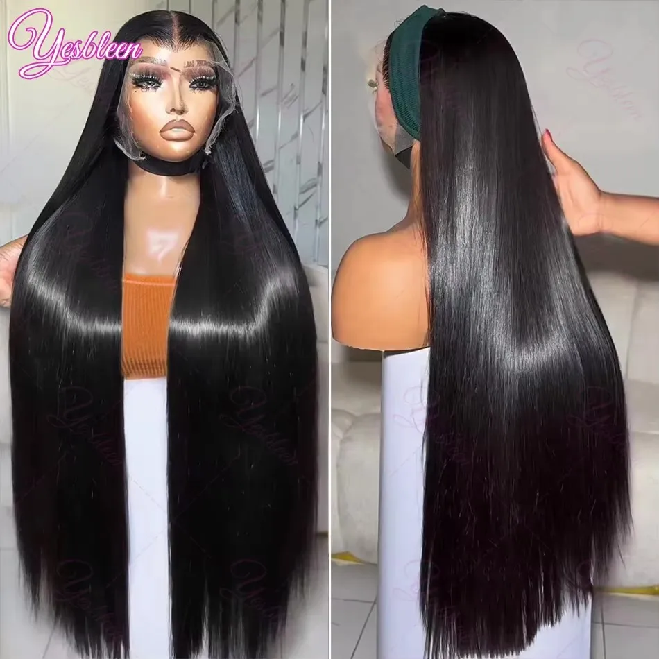 Brazilian 30 38 Inch Straight Lace Frontal Wig 13x4 13x6 Transparent HD Lace Front Wigs Human Hair Pre Plucked 5x5 Closure Wig