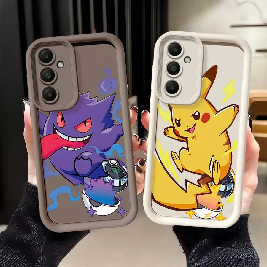 Phone Cover Case for Samsung Galaxy A57 A21s A35 A52 A36 A56 A24 A73 A55 A32 A54 A25 A26 A22 Pikachus And Gengar