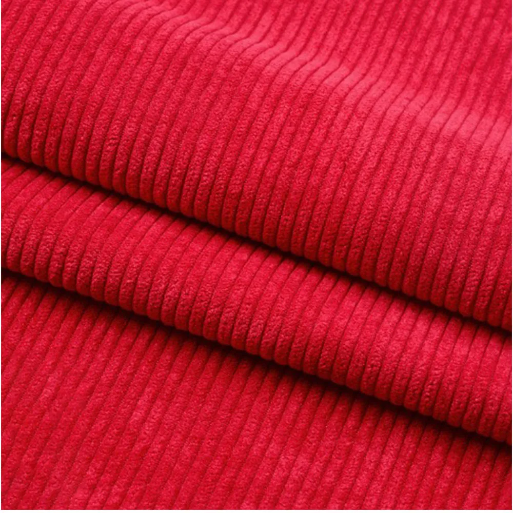 50*150cm Corduroy Fabric Solid Color Stripe for Sewing Apparel Overcoat Skirt Pillow Bed Sheet Cover Clothes Lining Home Textile