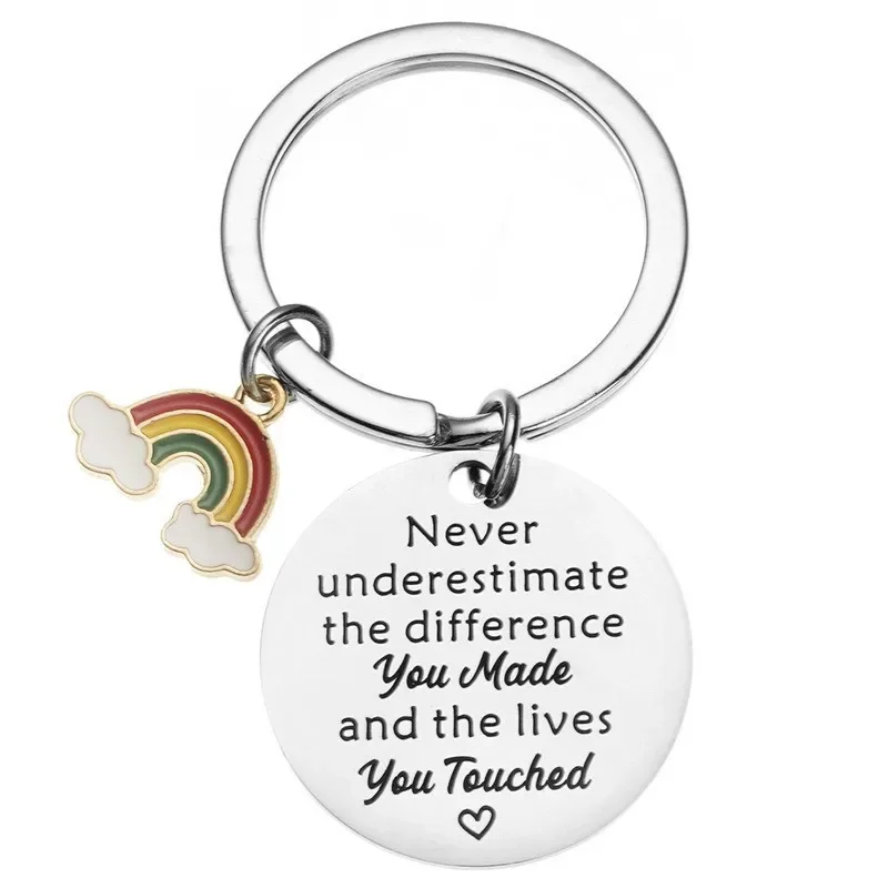 A Motivational Stainless Steel Keychain That Can Be Given To Family and Friends As A Gift