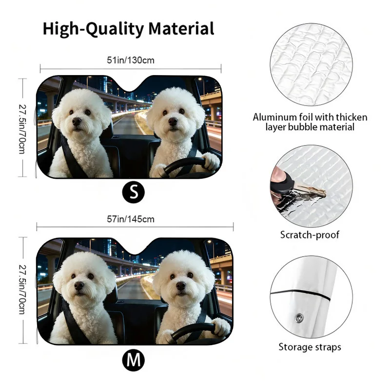 1Pcs Car Windshield Sun Shade, Playful Design, For SUV RV