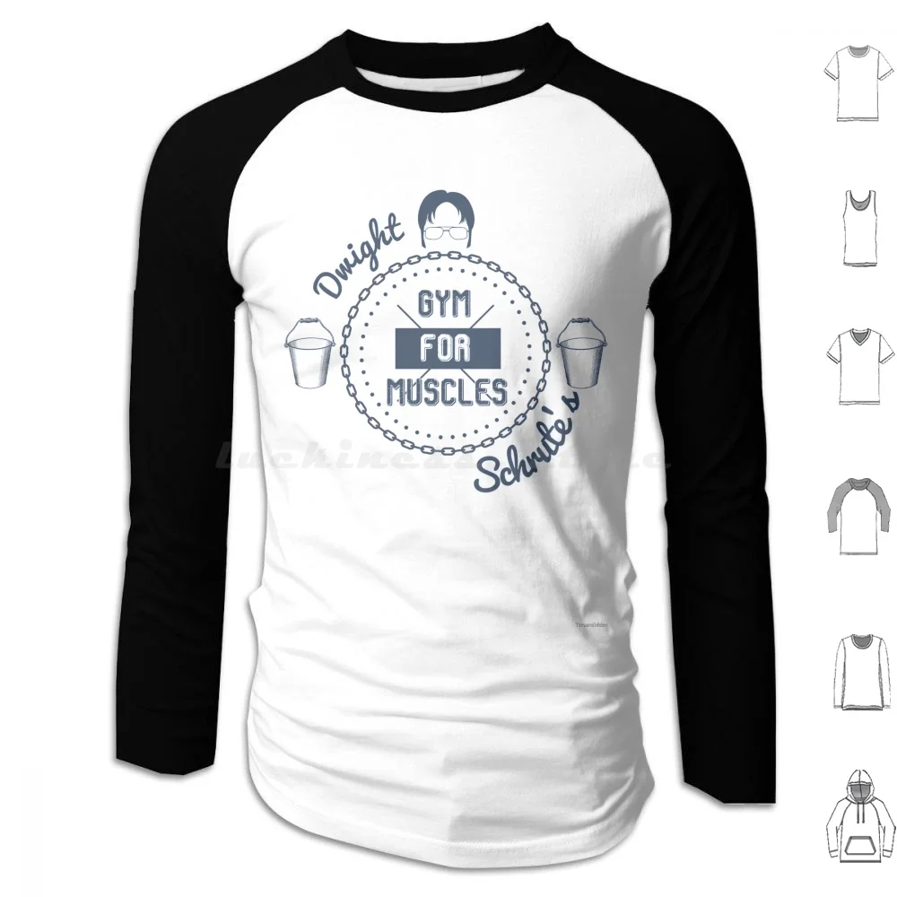 Ginásio para músculos hoodies manga longa o escritório dwight schrute schrute fazendas ginásio para músculos treinar