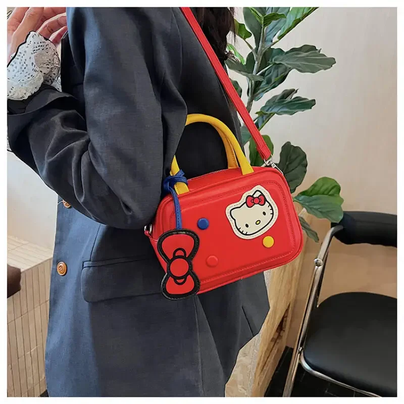 

Сумка через плечо Hello Kitty Sanrios, милая новая универсальная портативная сумка через плечо с героями мультфильмов Kawaii на одно плечо, сумки для женщин