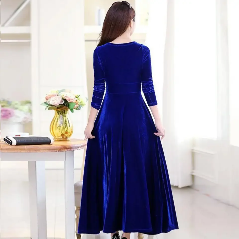 

Solid Color Casual Loose Short Dresses For Women 2025 Fashion Autumn Women's A-Line Midi Dress Elegant Vintage Female Dresses