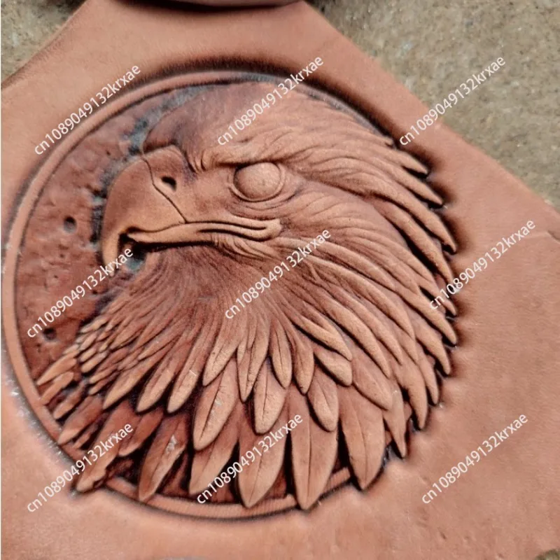 

3D-форма для тиснения кожи в виде головы орла, вогнуто-выпуклый штамп для резьбы по коже, алюминиевая металлическая форма для тиснения