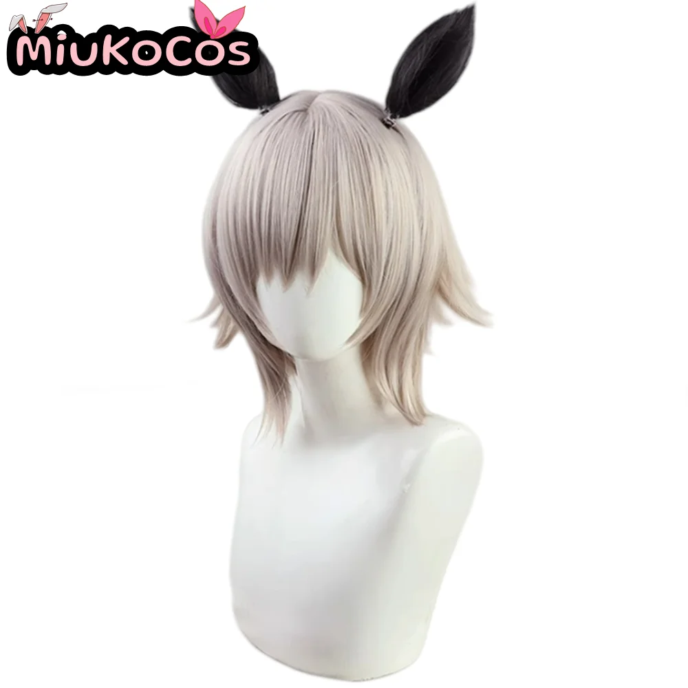 متوفر êنشان كورين تشان شعر مستعار تأثيري مع آذان وذيل MiukoCosplay لعبة Umamusume: جميلة ديربي تأثيري