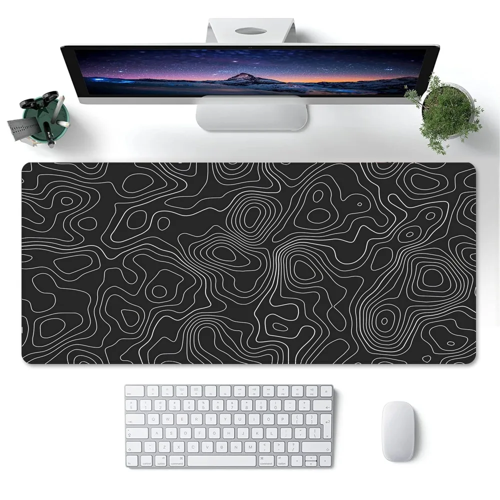 Non-slip Mouse Pad Rubber Large Keyboard Mouse Desk Pad With Stitched Edges Dirt-resistant Computer Keyboard Mat for Home Office