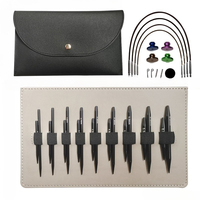 Interchangeable and detachable hand knitting tools, a set of long and short circular needles, sweater needles, rods and needles