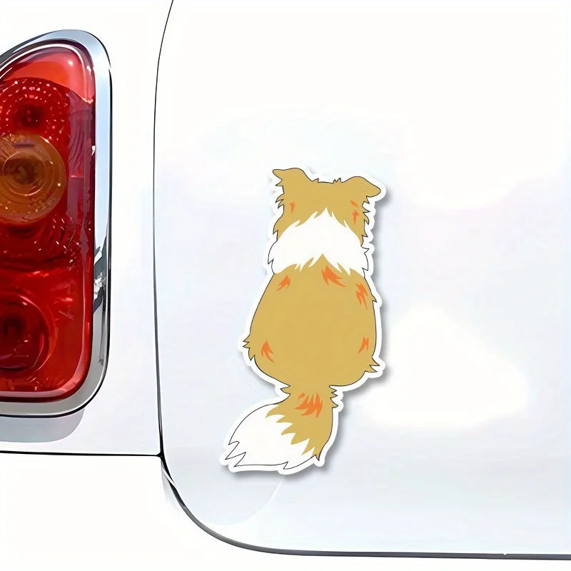 1PC Cute Border Collie Car Stickers Waterproof for Auto Rear Window Body Trunk Vinyl Decals Funny Pupply Vehicle Decoration