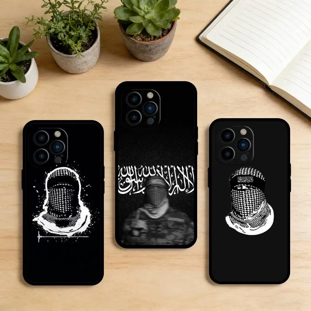 

AAA A-Abu O-Obaida Phone Case For iPhone 17,16,15,14,13,12,11 Plus,Pro Max,XS,Soft Silicone Black Cover