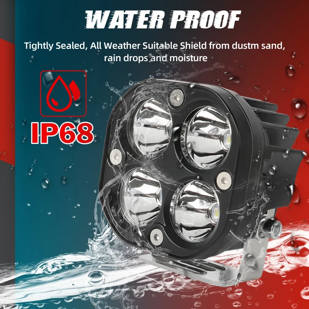 

2PCS LED Spot Work Light 60W Offroad Fog Driving Lights Waterproof for Truck SUV ATV UAZ 4WD