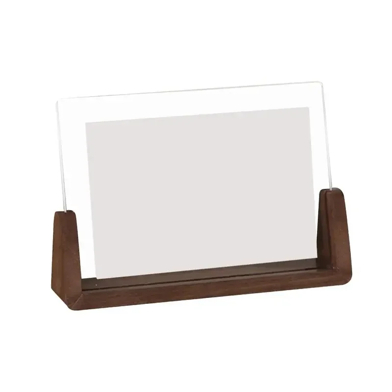 Creative Walnut & Beech Acrylic U Shape Photo Frame, Wedding Decor