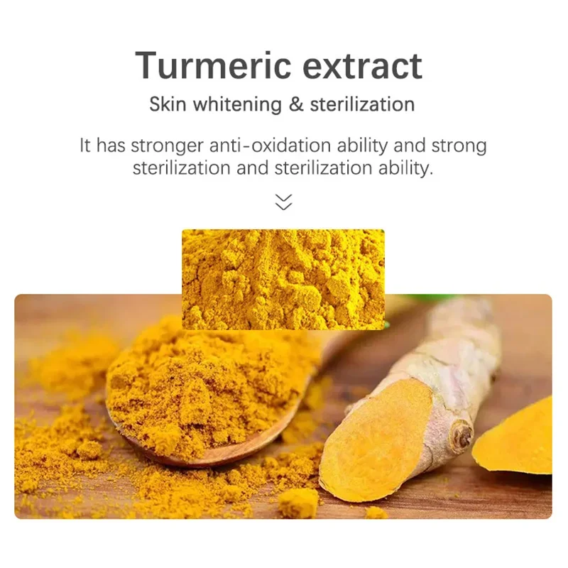 Natural Turmeric Soap  Papers Scented Slice Washing Hand Bath Travel Small Soap Face Cleansing Anti Acne Soap