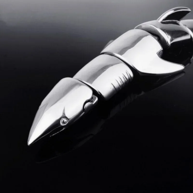 EDC-Bracelet Scorpion Requin Argent pour Homme, Outil Multifonction, Autodéfense Extérieure, Acier Titane, Dominateur, Punk, Lomatéritive