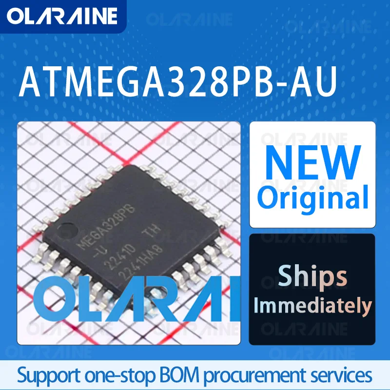 1/5/10Pcs ATMEGA328PB-AU TQFP-32 8-bit microcontroller -MCU RoHS Core AVR Data RAM 2 kB 27 I/O Voltage 5.5 V