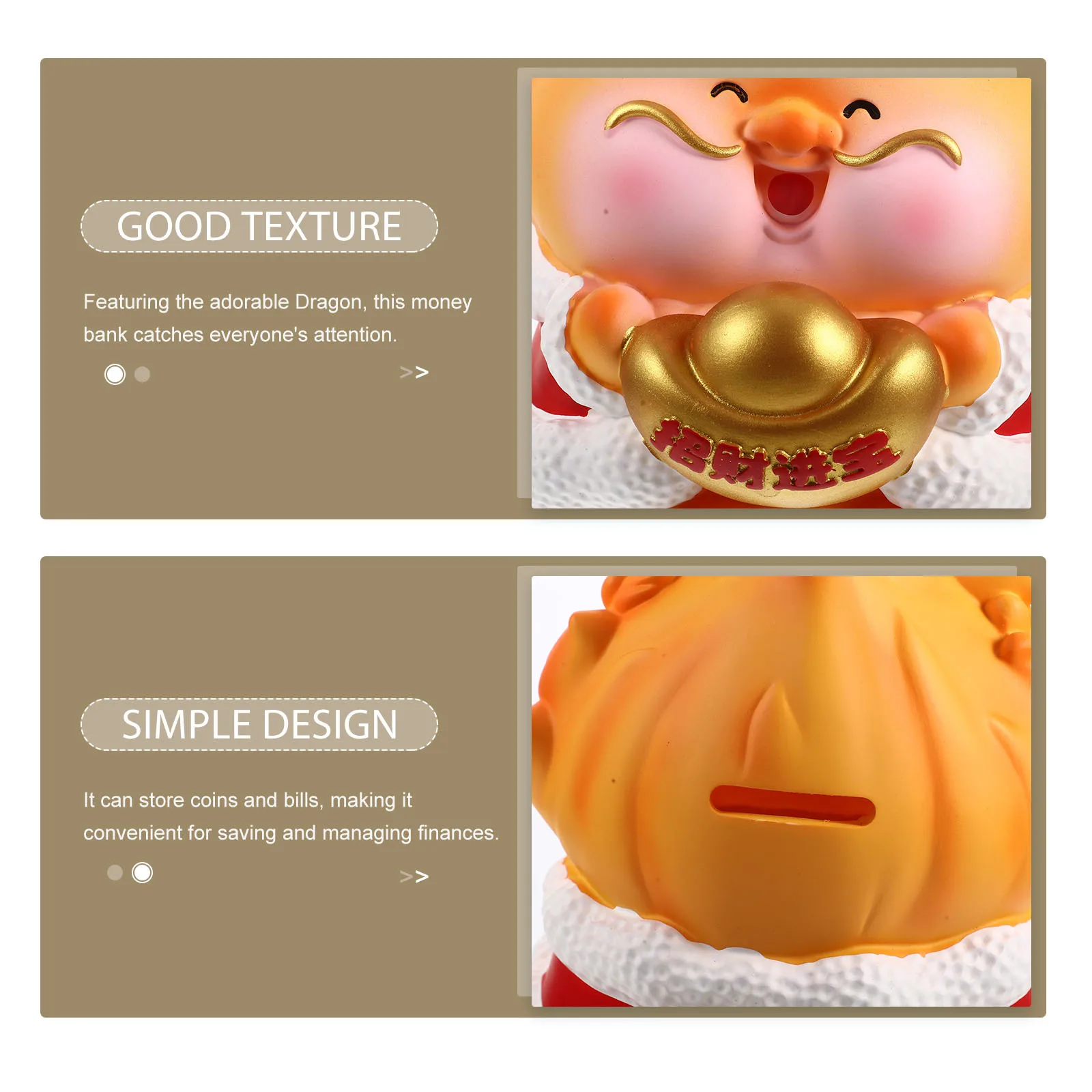 

Cartoon Dragon Vinyl Coin Bank Piggy Bank Decorative Desktop Saving Jar Ideal Birthday Gift Dragon-Shaped Money Pot