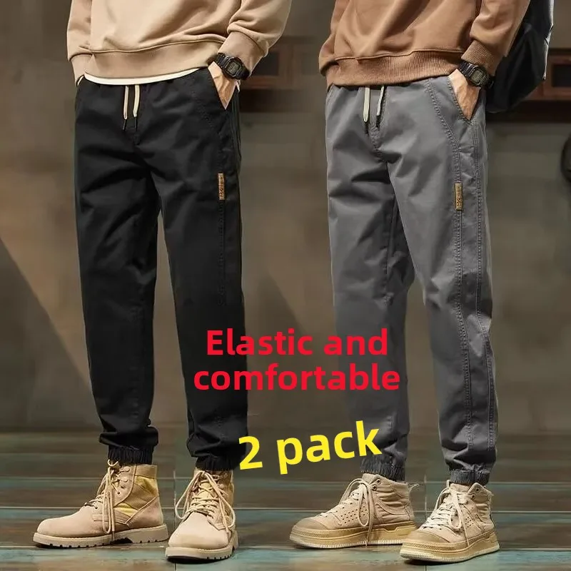 

Мужские рабочие брюки свободного кроя, весенне-осенние износостойкие брюки на стройке, эластичные ботинки, спецодежда, охрана труда