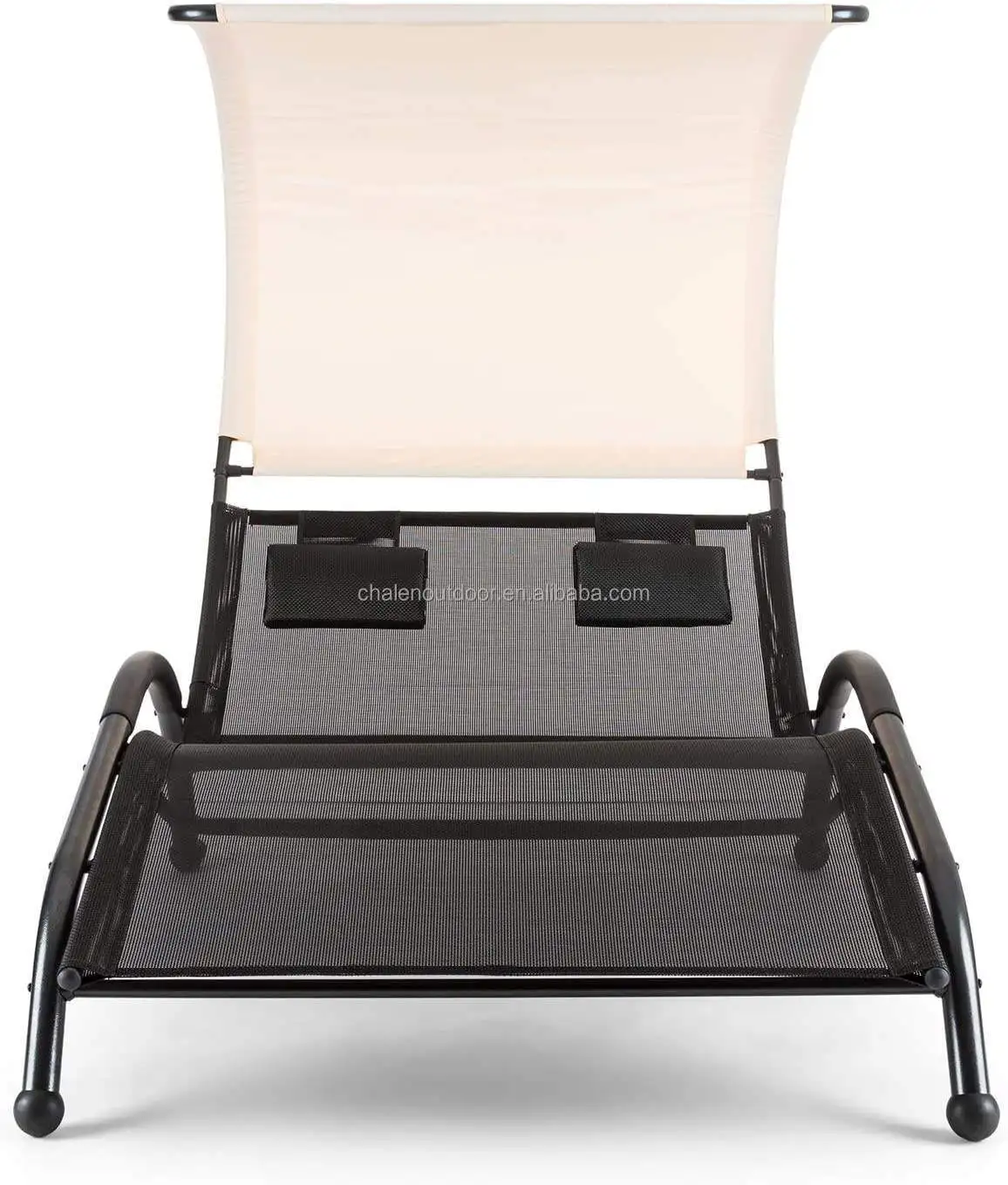 

Double Person Weatherproof Metal Rocker Sun Lounger Chair Foldable Outdoor Leisure Feature For Hotels Parks Courtyards Villas