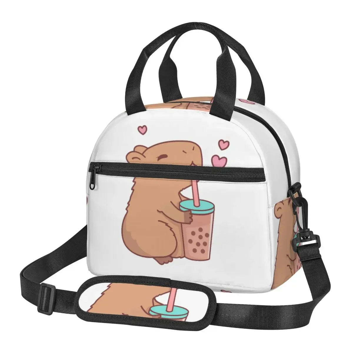 Capybara Insulated Lunch Bag for Women Children Portable Food Boxes Thermal Lunch Box Tote