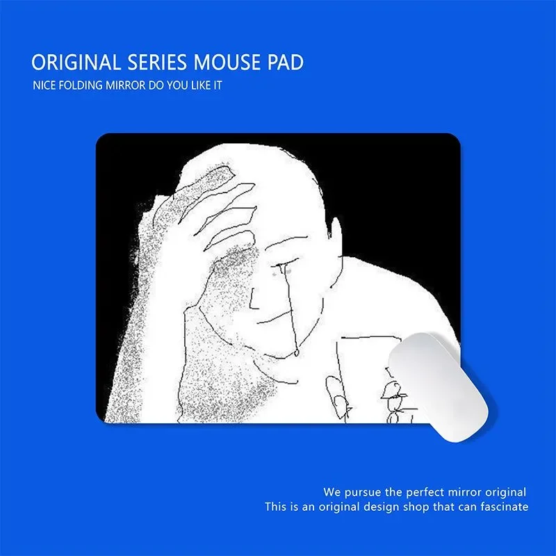 Office Worker Crazy Small Mouse Pad | Funny Cartoon Desk Mat for Keyboard Gaming Computer Creative Gift for Women