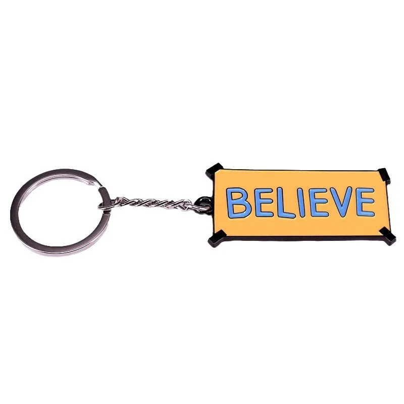 Ted Lasso BELIEVE Zeichen Keychain Metal Personality Pendant Key Ring