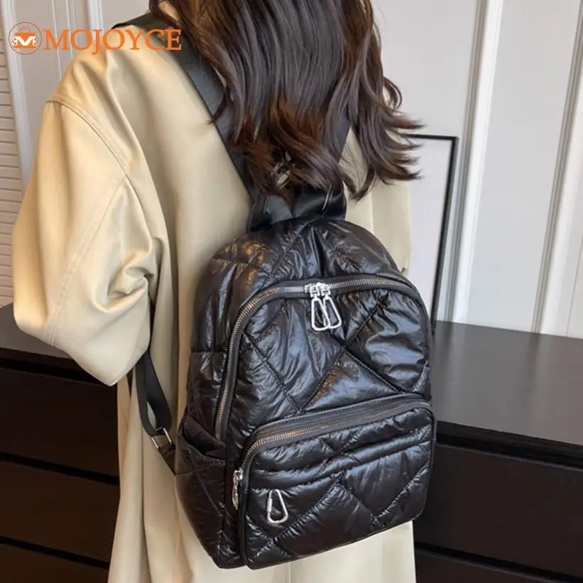 Fashion Outdoor Rucksack New College Backpack Japanese Cotton Solid Knapsack 2023 Quilted Embroidered Students Simple Schoolbags