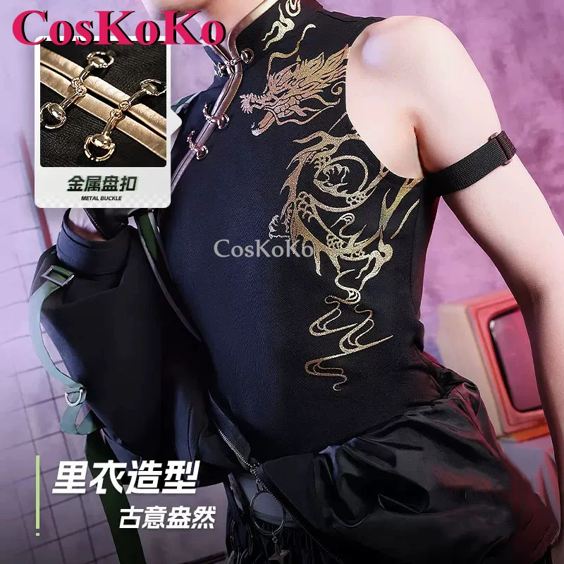 CosKoKo Xiao-disfraz de Genshin Impact para Cosplay, mono bonito, uniforme de fiesta de Halloween, ropa de juego de rol, S-XL