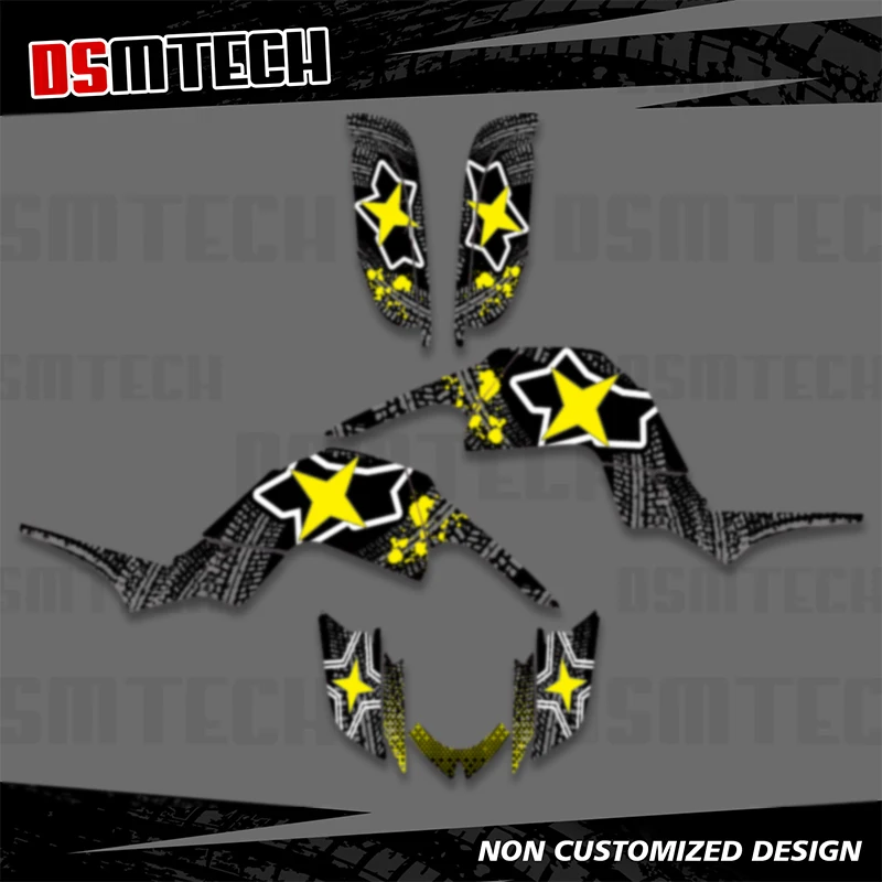 DSMTECH For YAMAHA RAPTOR 660 Custom ATV Motorcycle Graphics Decal Stickers Kits Number Name Custom