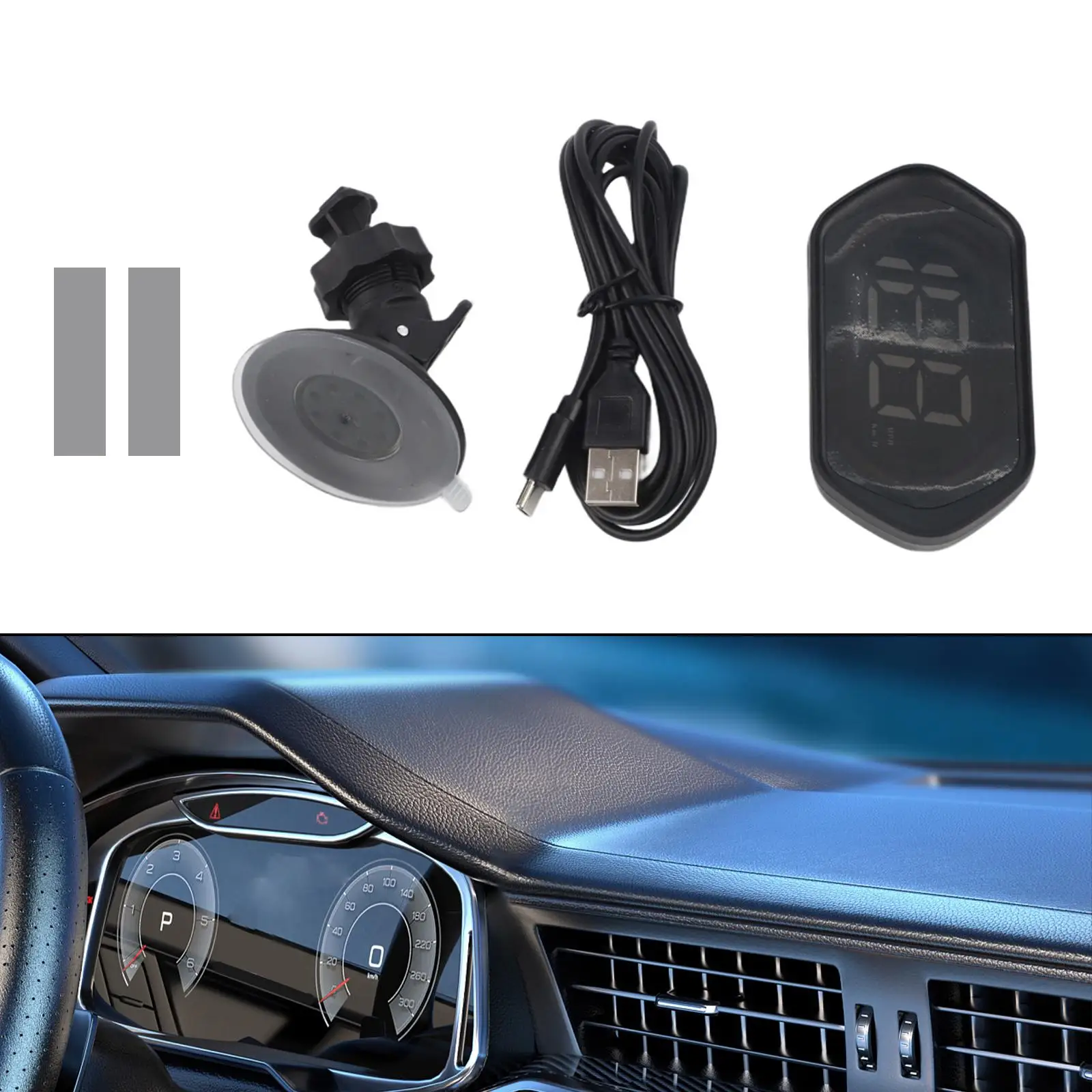 For Cars For Motorcycles GPS Speedometer Driving Safety 91*18*50mm Adaptive Brightness Adaptive Brightness Control