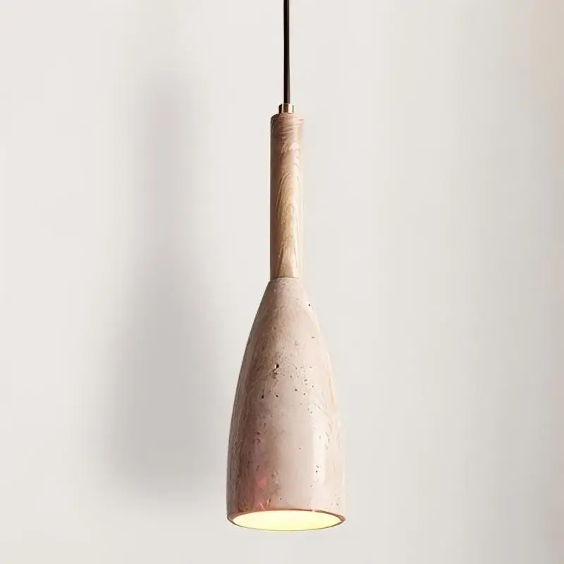 

Traverine hanging lamp E27 socket simple pendant lamp home Natural marble spot light decoration