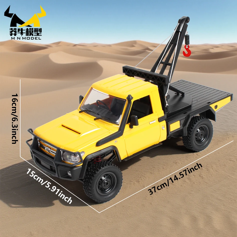 MN MODELO 1:12 4WD RC Vehículo de rescate Coche todoterreno Camión de escalada Grúa de simulación Pastilla Rock Crawler Colección Juguete para adultos